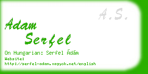 adam serfel business card